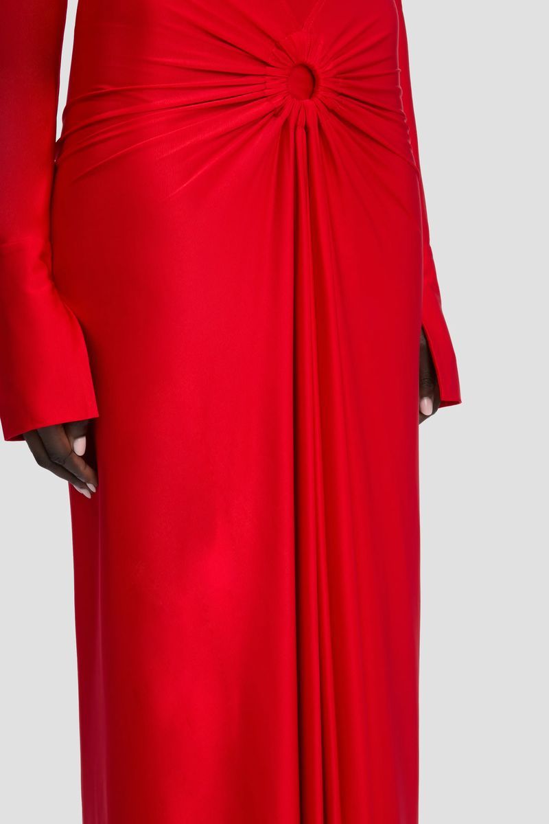 Elegantes gerafftes Midikleid