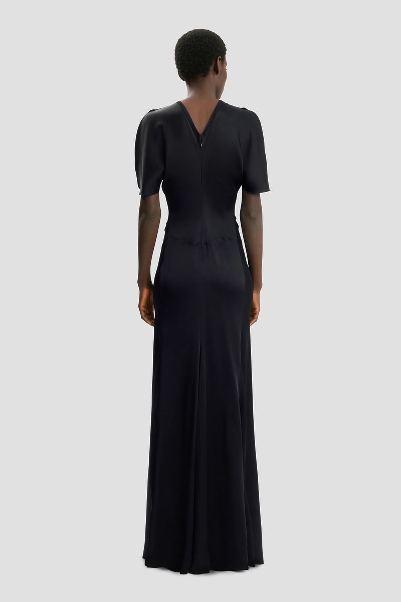 Elegantes Maxikleid mit geraffter Taille