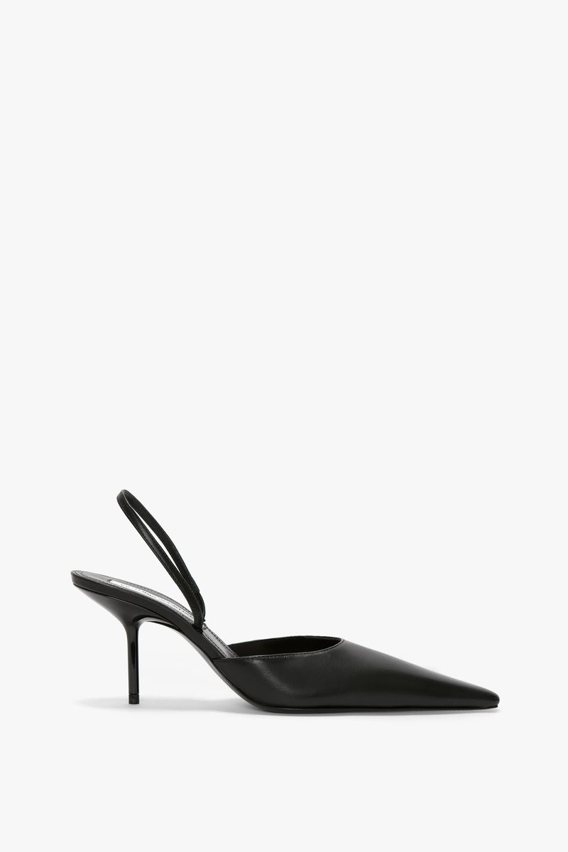 Victoria Beckham Sloane Halter Back 75 In Black Leather - Womens