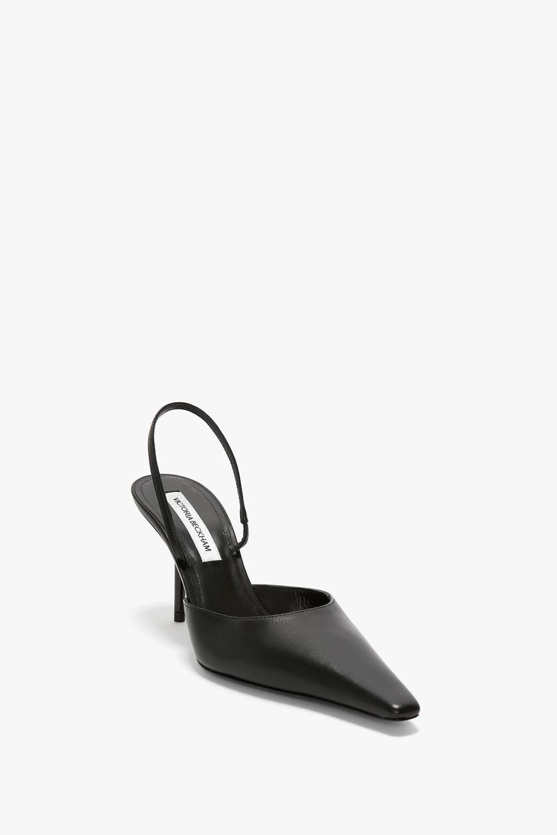 Victoria Beckham Sloane Halter Back 75 In Black Leather - Womens