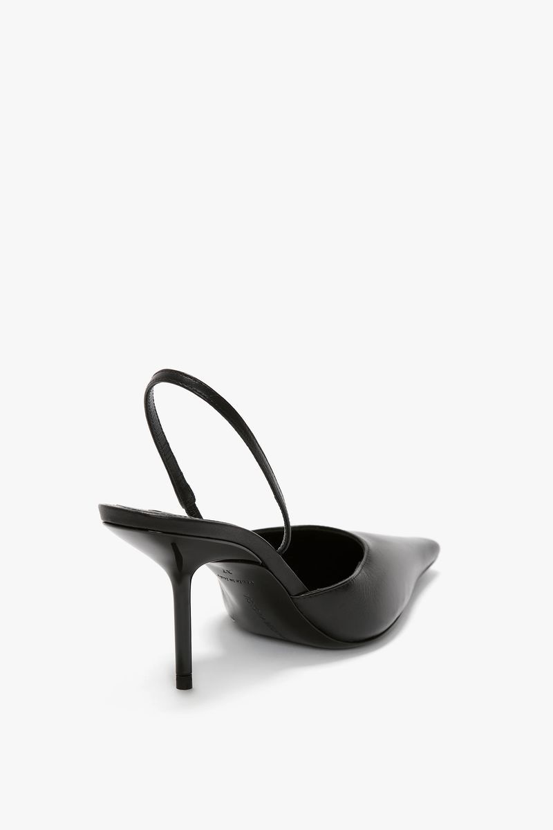 Victoria Beckham Sloane Halter Back 75 In Black Leather - Womens