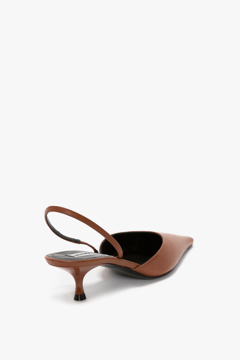 Victoria Beckham Sloane Halter Back 45 In Dark Tan Leather - Womens