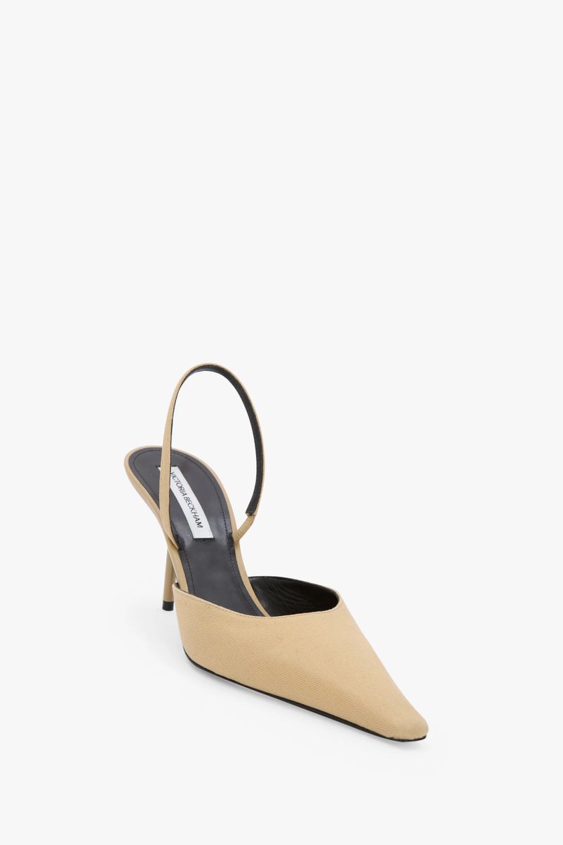 Victoria Beckham Sloane Halter Back 75 In Sand Cotton - Womens