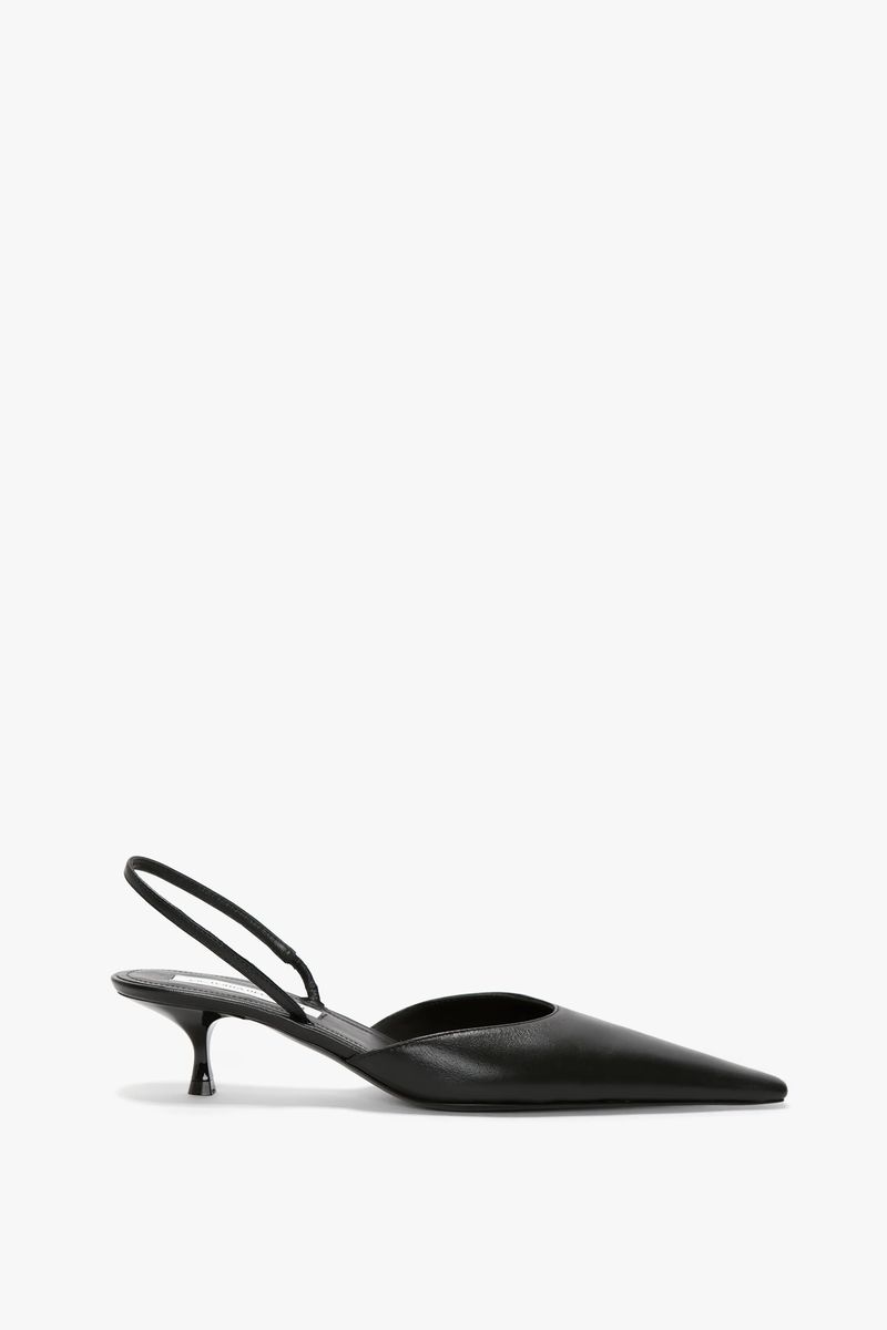 Victoria Beckham Sloane Halter Back 45 In Black Leather - Womens