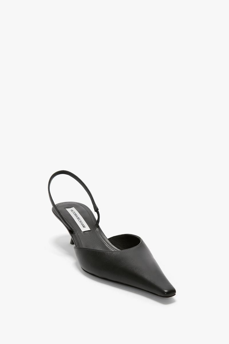 Victoria Beckham Sloane Halter Back 45 In Black Leather - Womens
