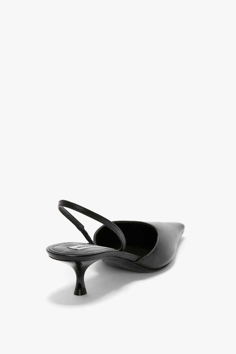 Victoria Beckham Sloane Halter Back 45 In Black Leather - Womens