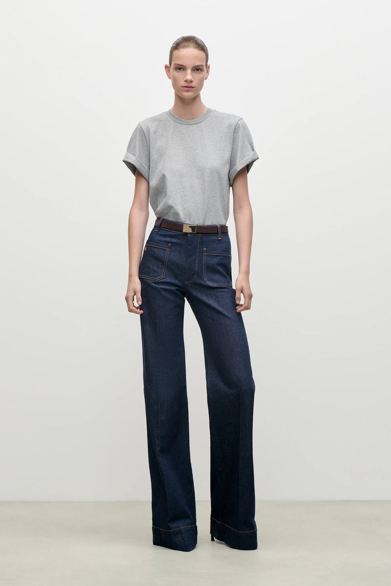 Alina Hochtaillierte Jeans mit weitem Bein