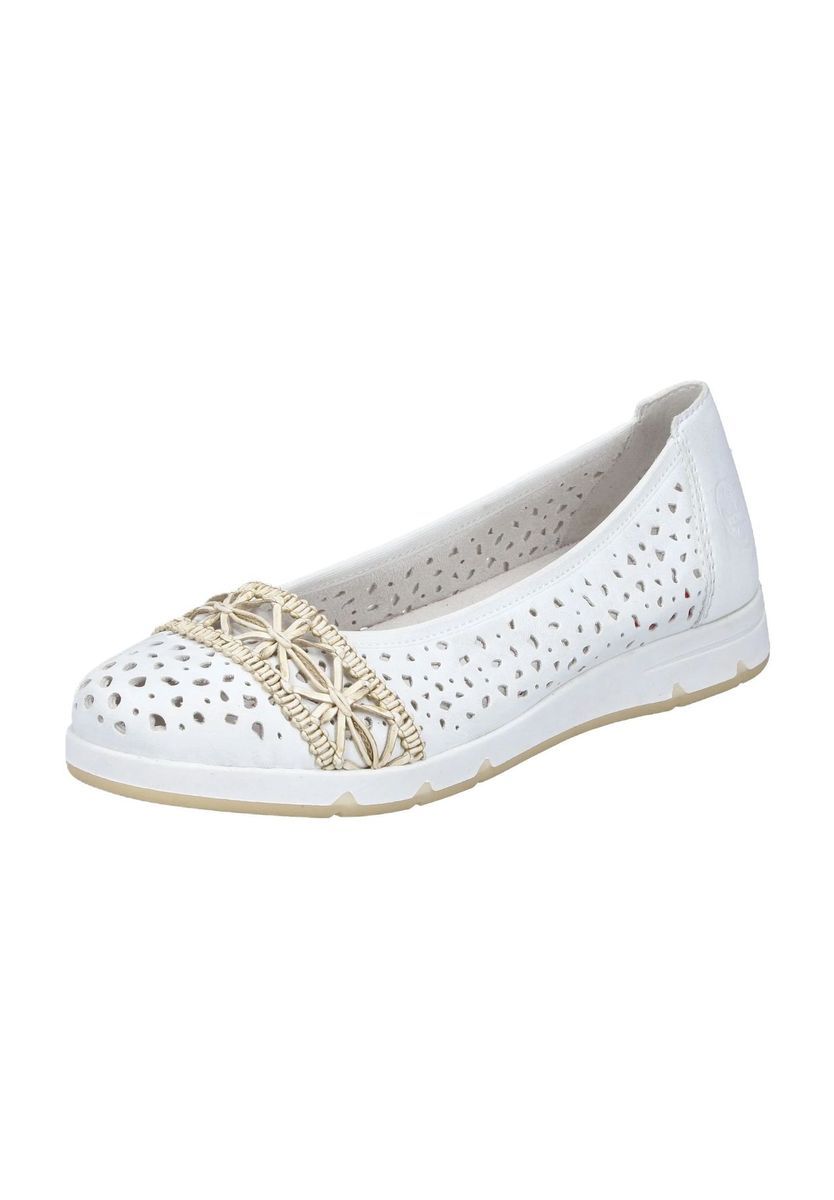 Dekorative Ballerinas aus Leder mit Cutouts