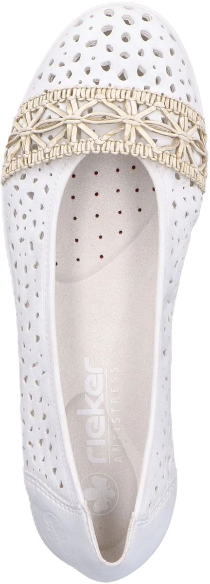 Dekorative Ballerinas aus Leder mit Cutouts
