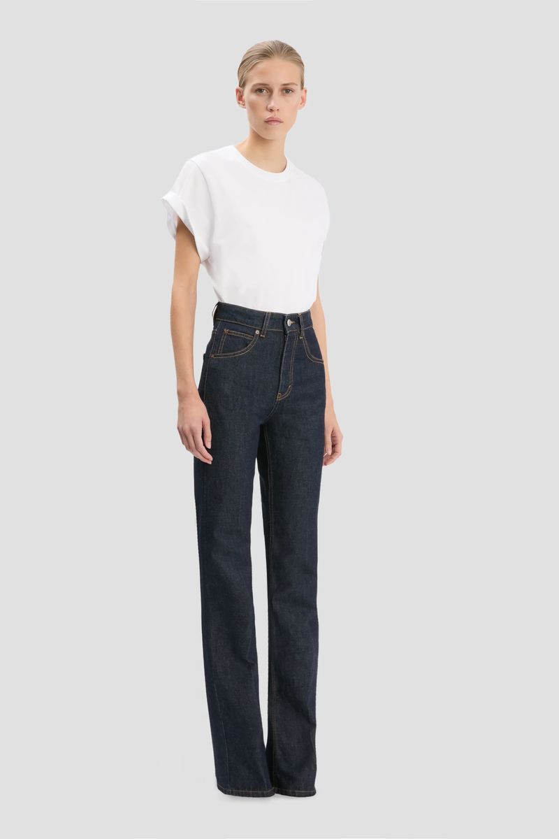Hochtaillierte Jeans mit geradem Bein