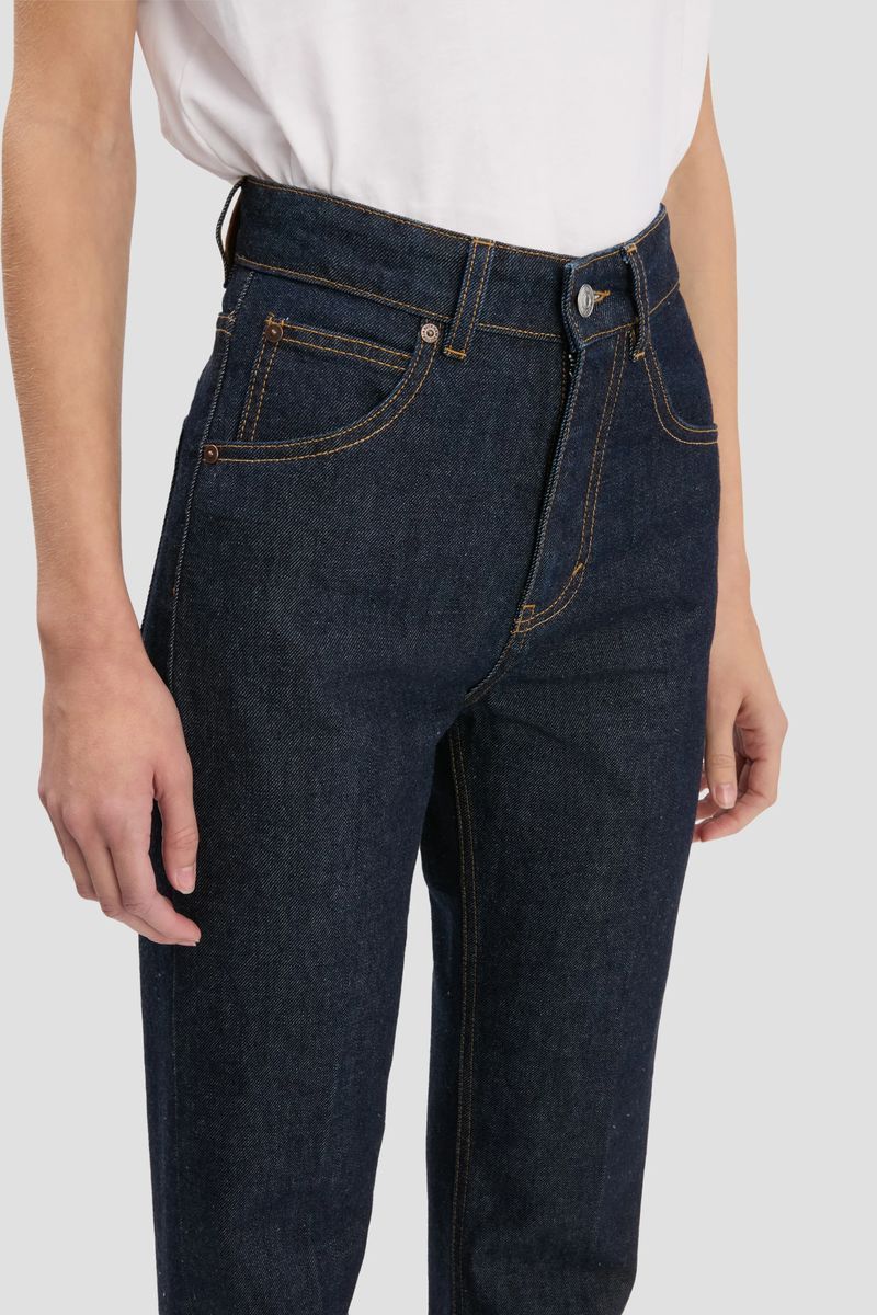 Hochtaillierte Jeans mit geradem Bein