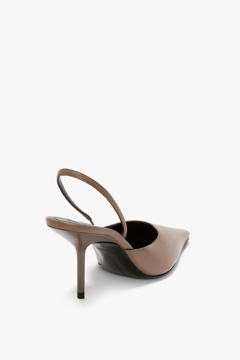 Victoria Beckham Sloane Halter Back 75 In Dove Grey Leather - Womens