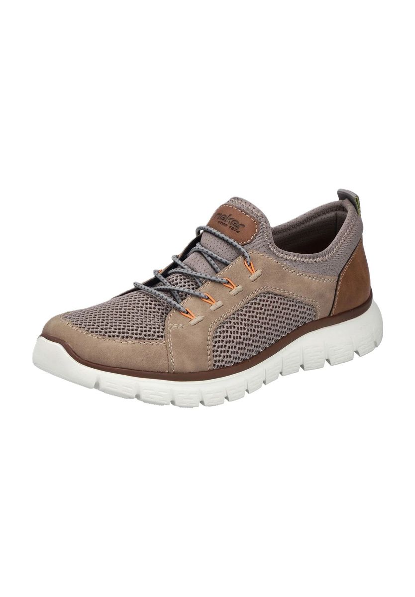 Lässige beige Sneaker mit Mesh-Einsatz