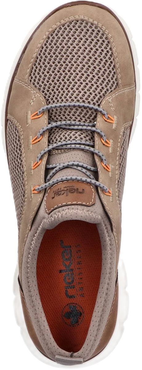 Lässige beige Sneaker mit Mesh-Einsatz