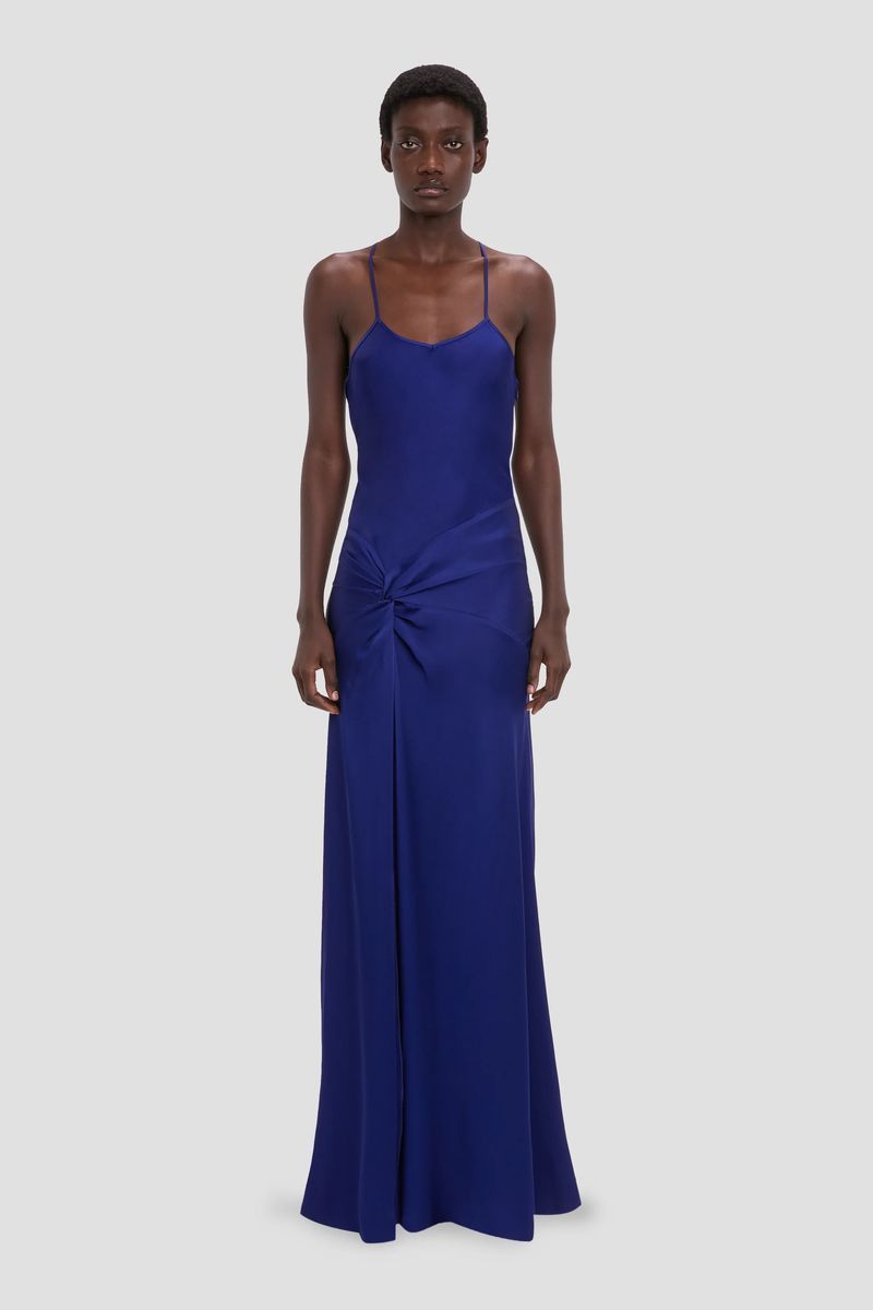 Elegantes drapiertes Cami-Abendkleid