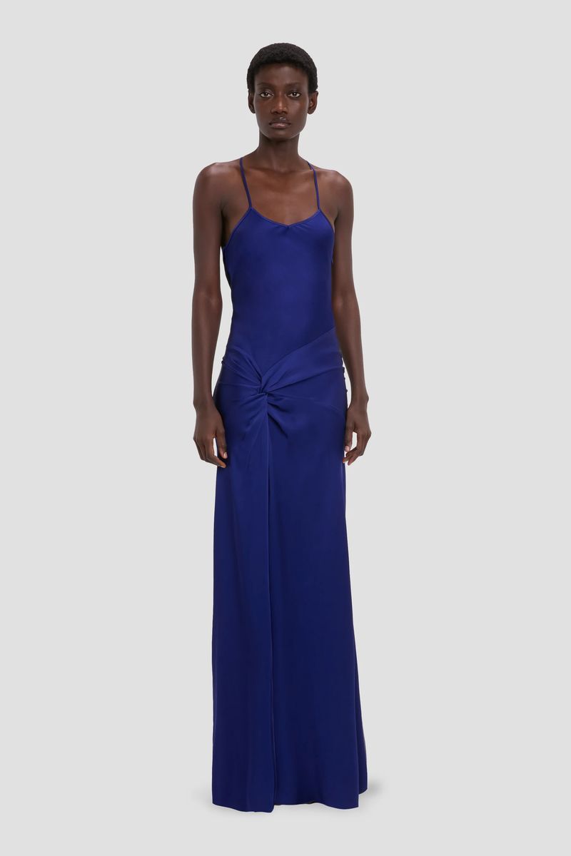 Elegantes drapiertes Cami-Abendkleid
