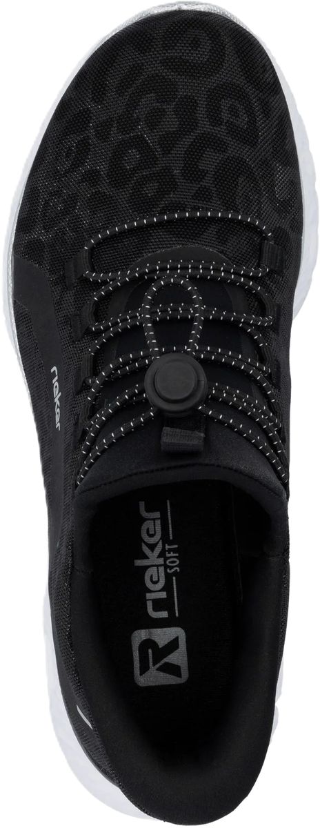 Schwarzer Plateau-Komfort-Sneaker Schlupfschuh