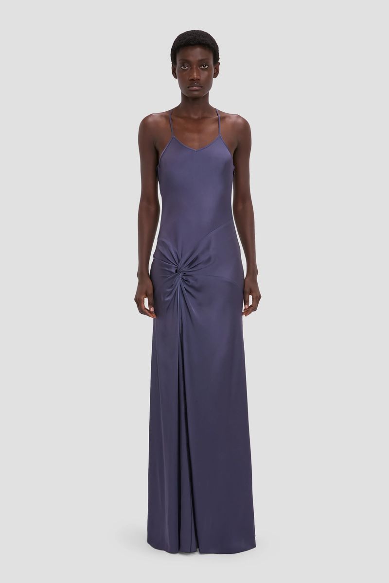 Elegantes drapiertes Cami-Abendkleid