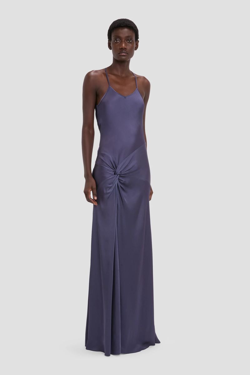 Elegantes drapiertes Cami-Abendkleid