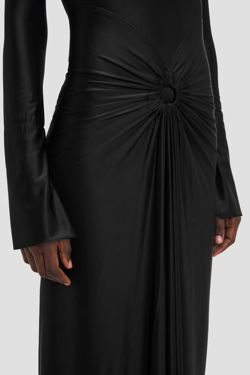 Elegantes Jersey-Kleid mit langen Ärmeln