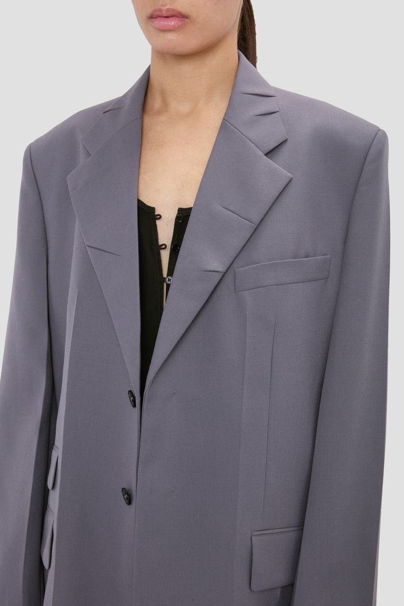 Übergroß geschnittene Jacke mit Revers