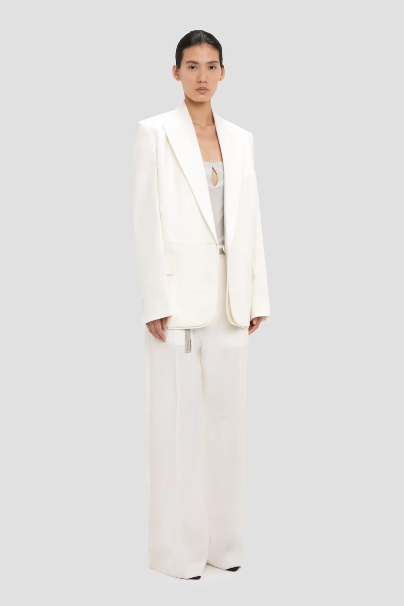Off-White Blazer mit abnehmbarem Revers
