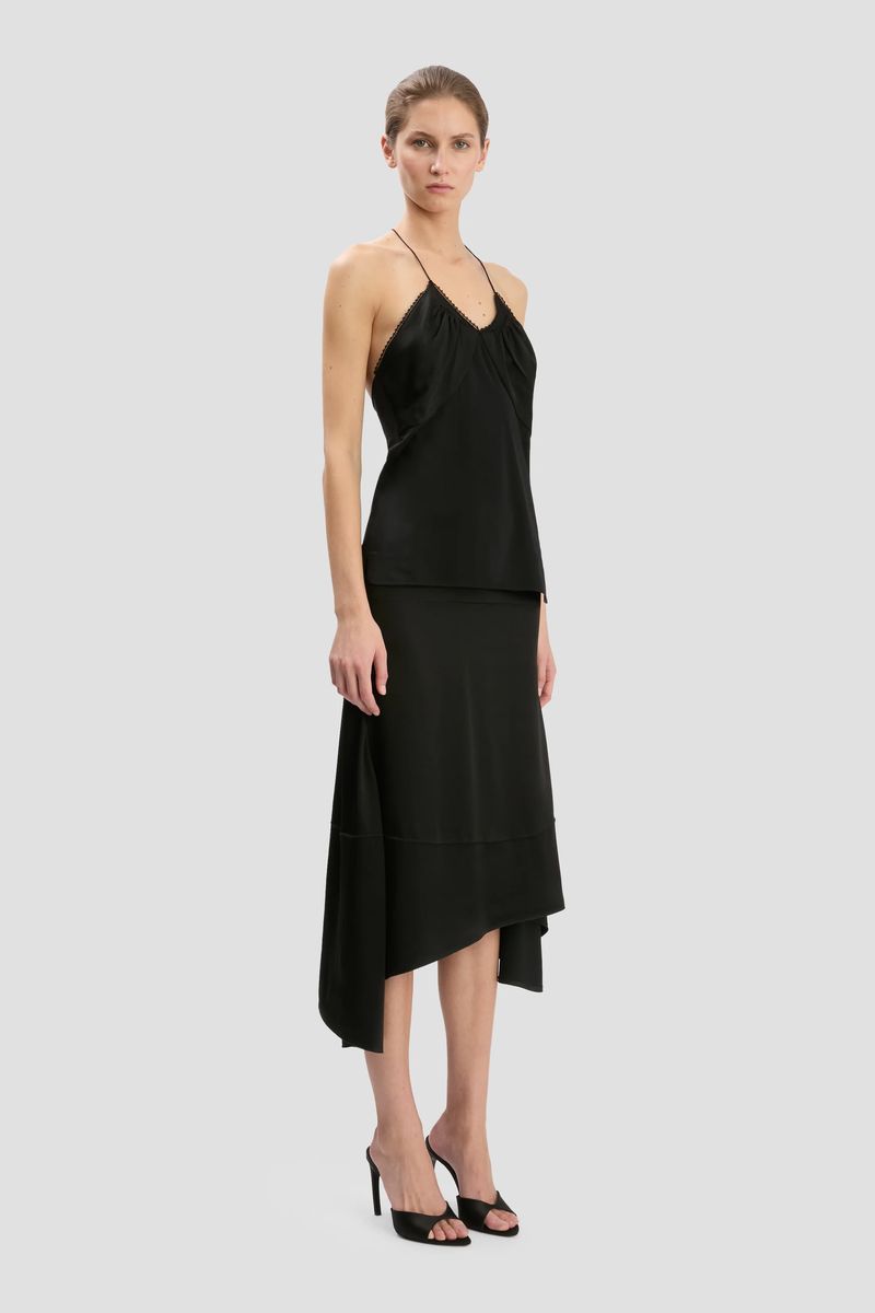 Elegantes Neckholder-Top mit Raffungen