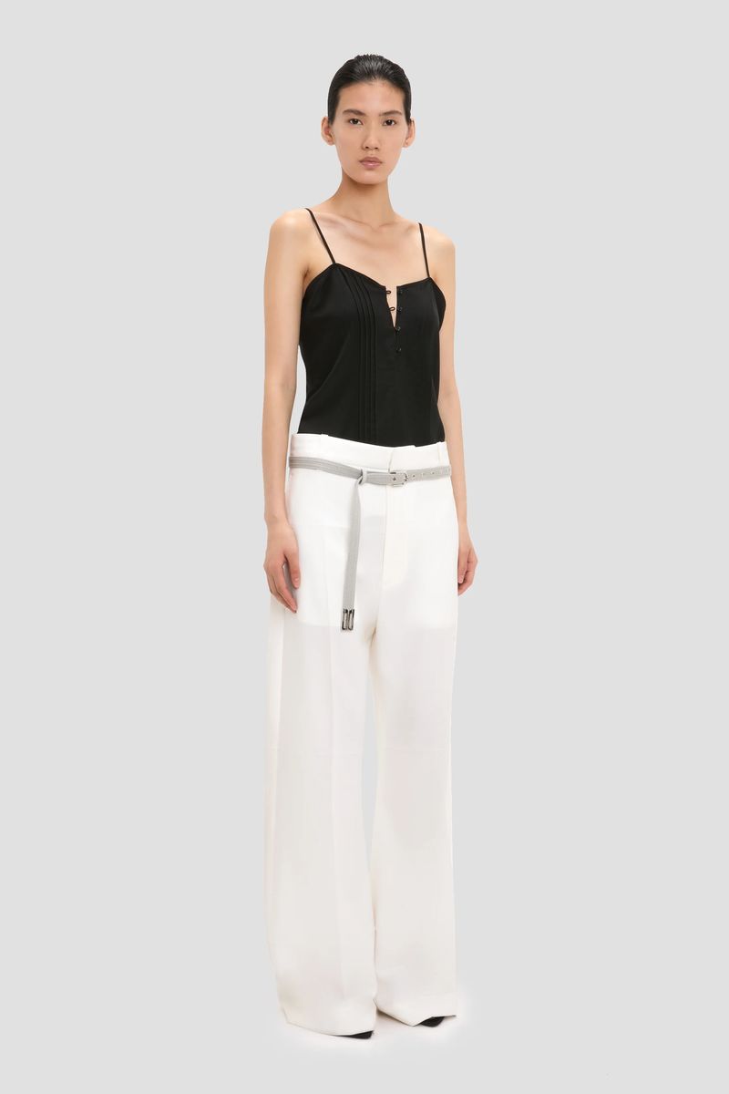 Offwhite Hose mit geradem Bein
