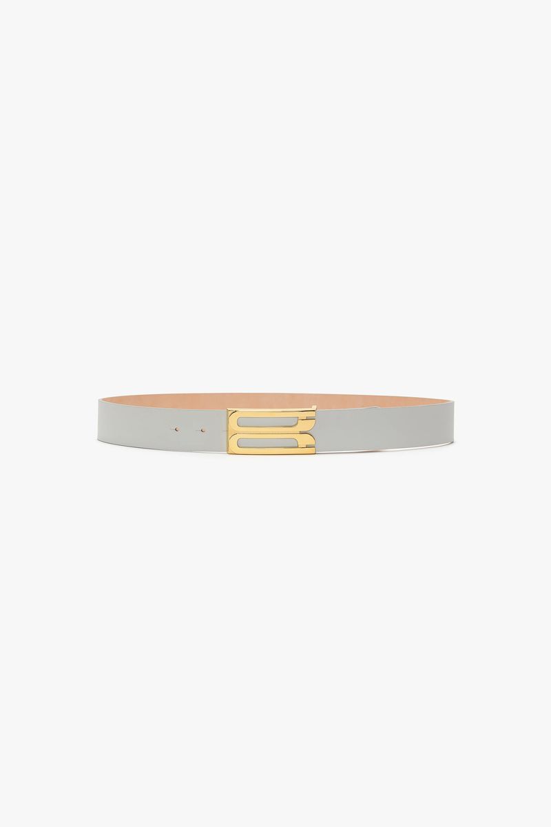 Minimalistischer Ledergürtel mit Goldschnalle
