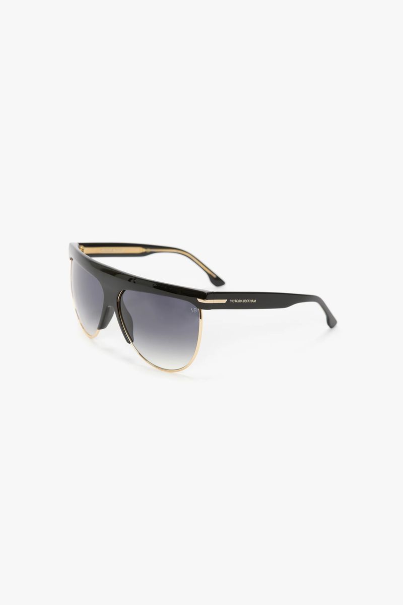 Flache Metall Sonnenbrille mit Fassung