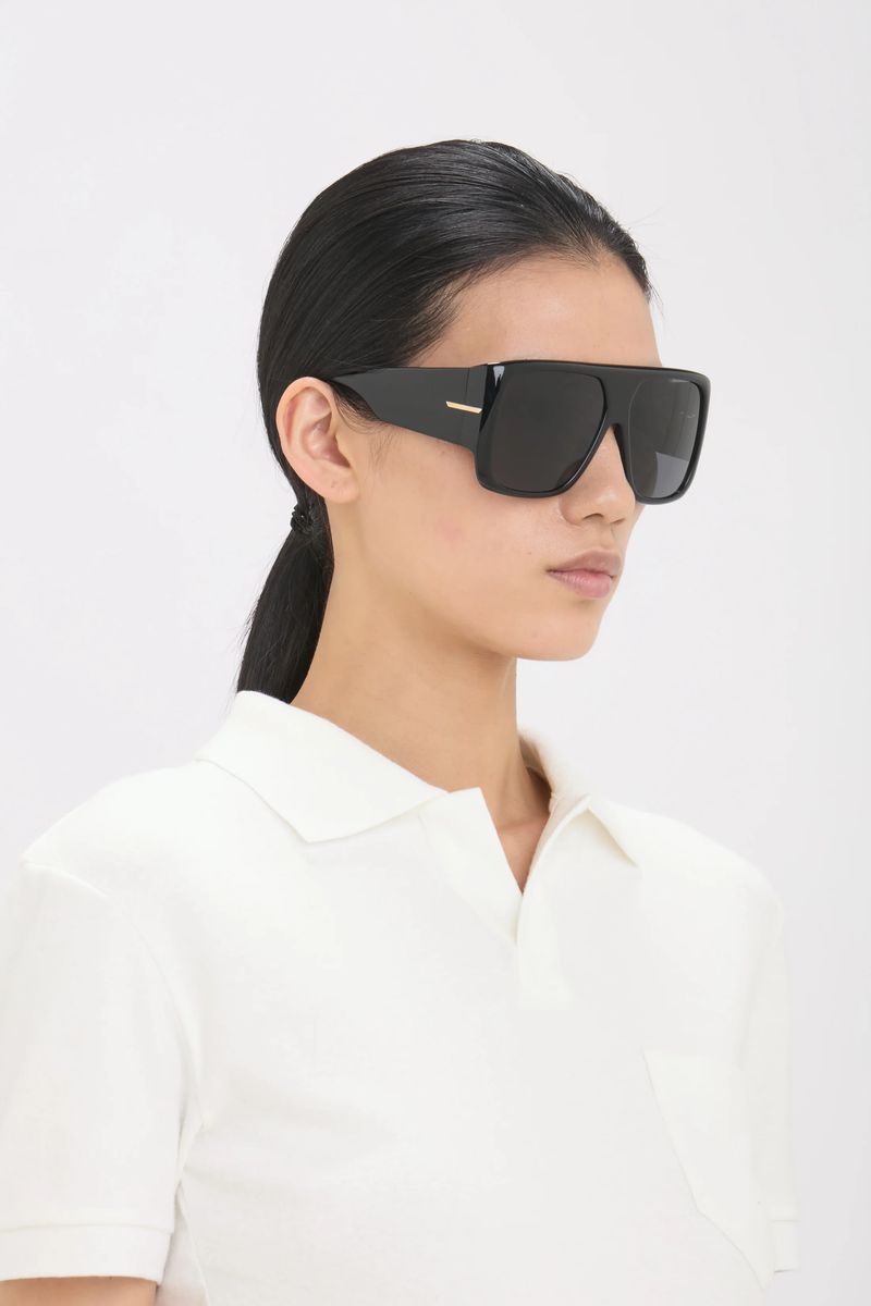 Übergroße, weiche, quadratische Sonnenbrille