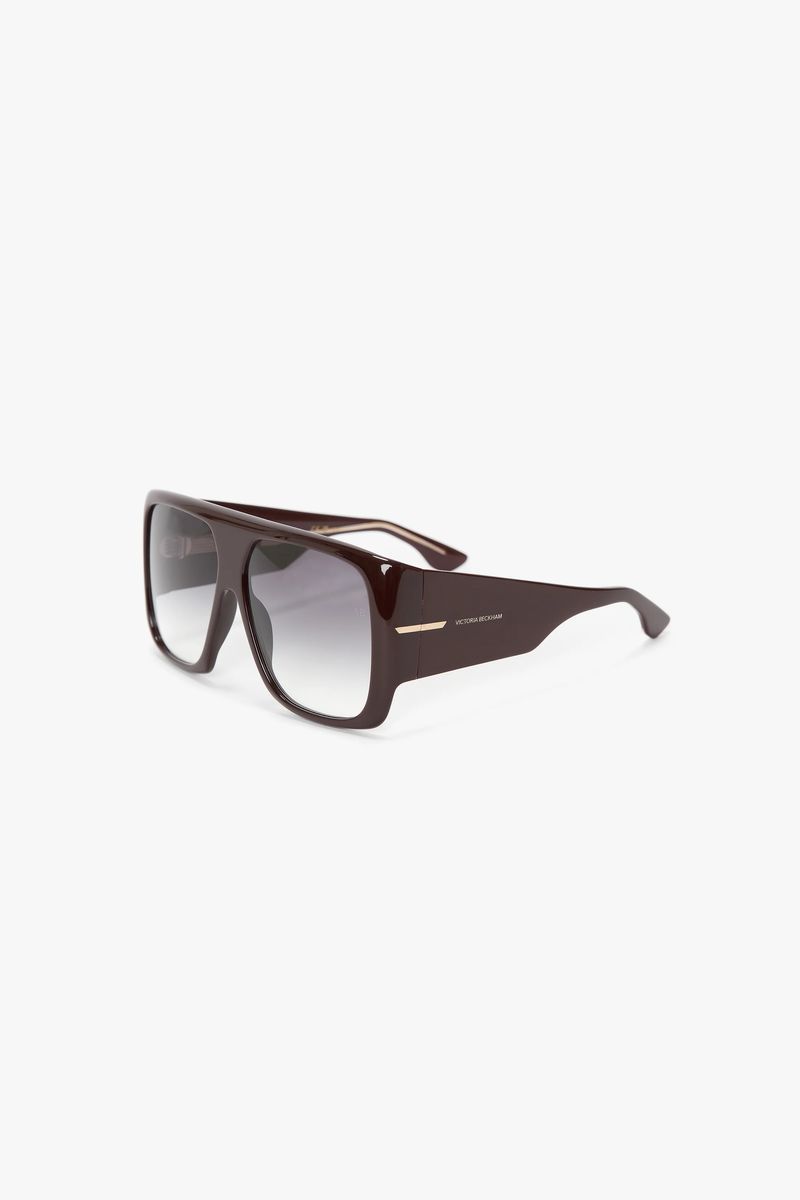 Übergroße, weiche, quadratische Sonnenbrille