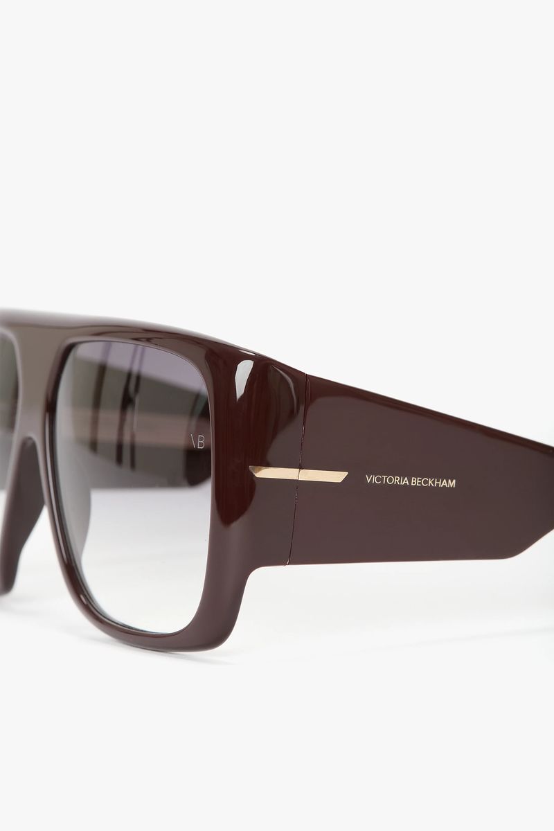 Übergroße, weiche, quadratische Sonnenbrille