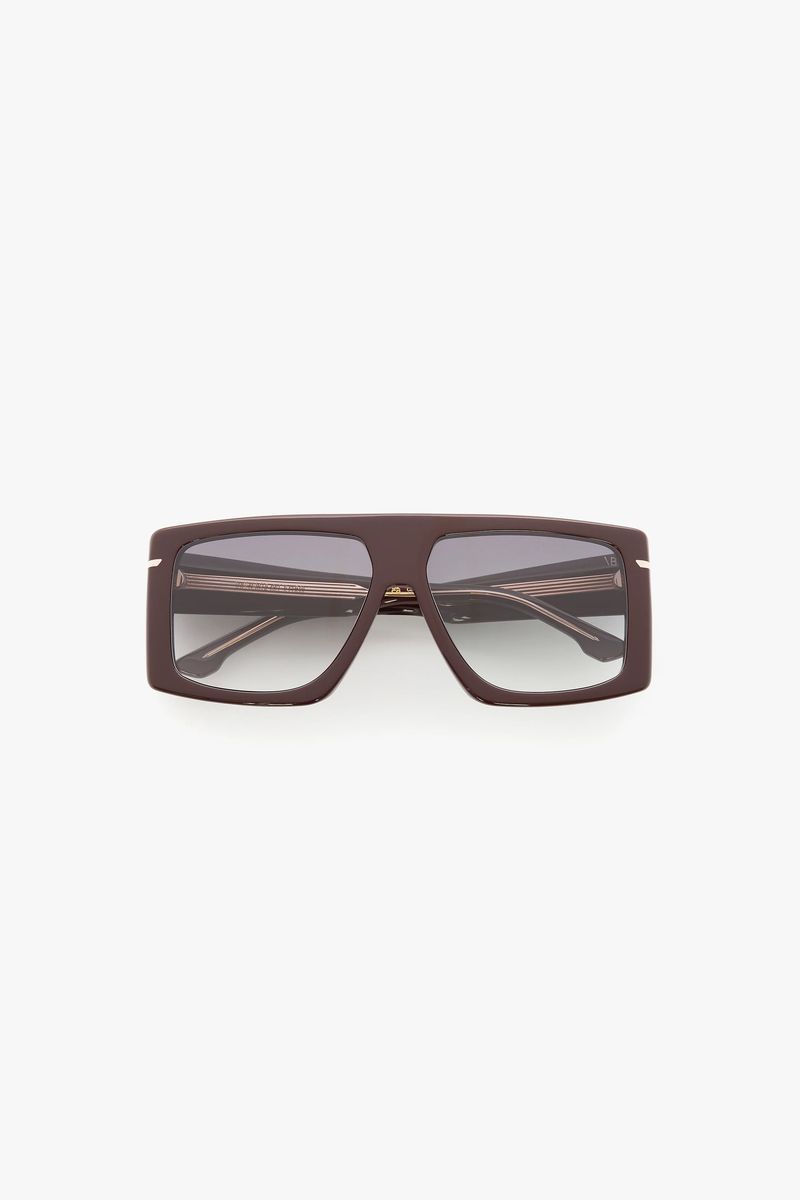 Übergroße Sonnenbrille mit flacher Oberseite