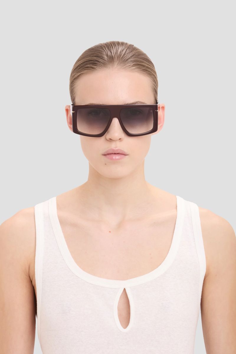Übergroße Sonnenbrille mit flacher Oberseite