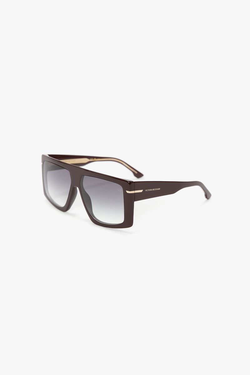 Übergroße Sonnenbrille mit flacher Oberseite