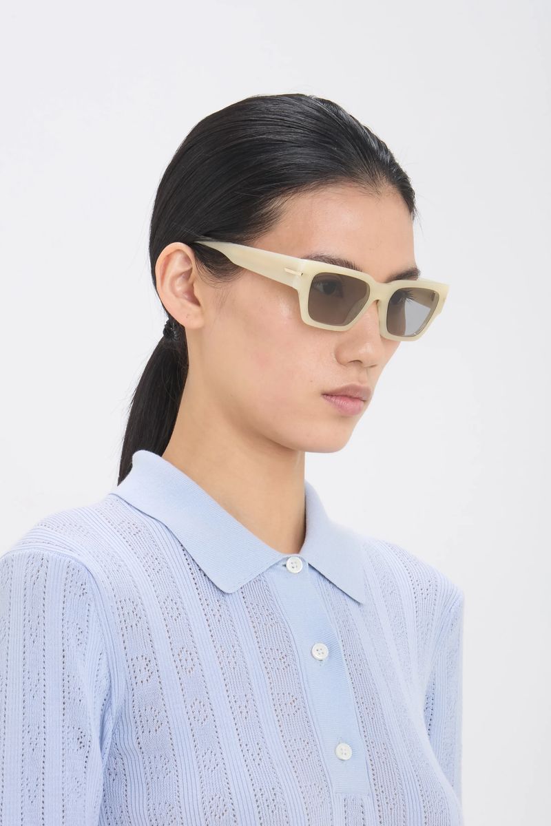 Rechteckige Acetat Sonnenbrille