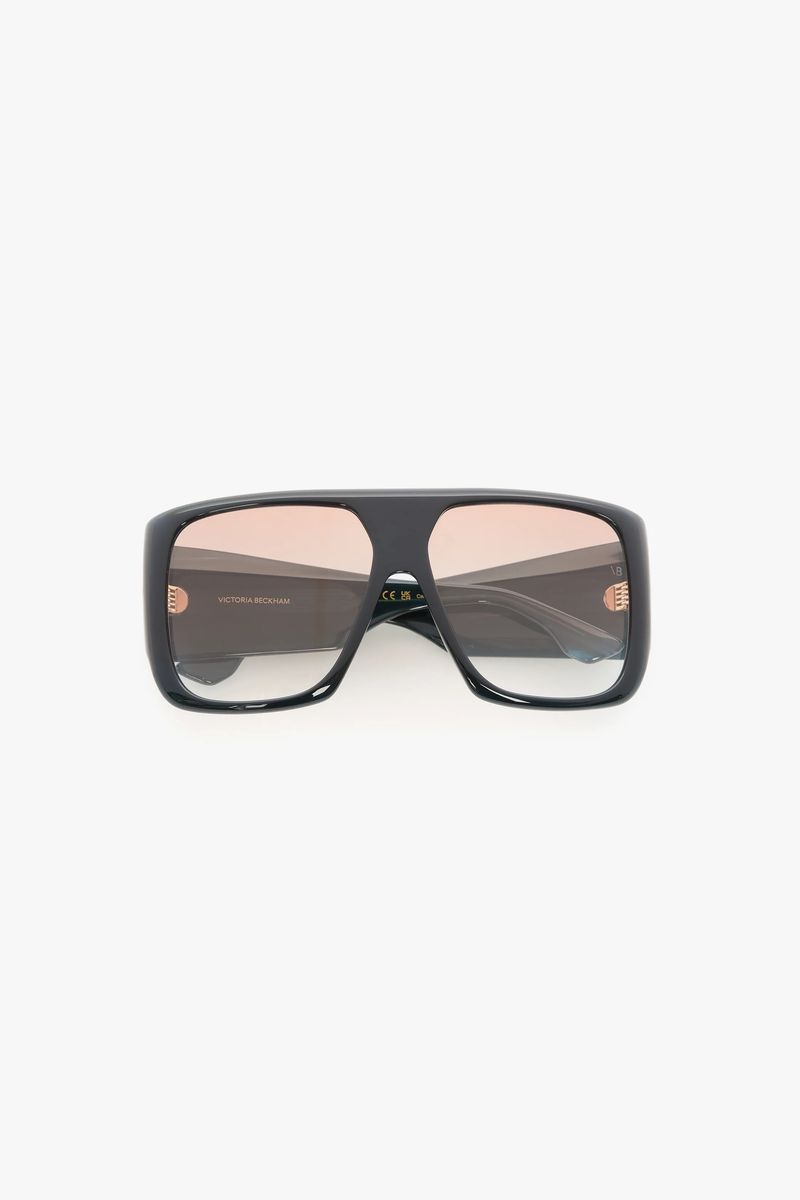 Übergroße, weiche, quadratische Sonnenbrille