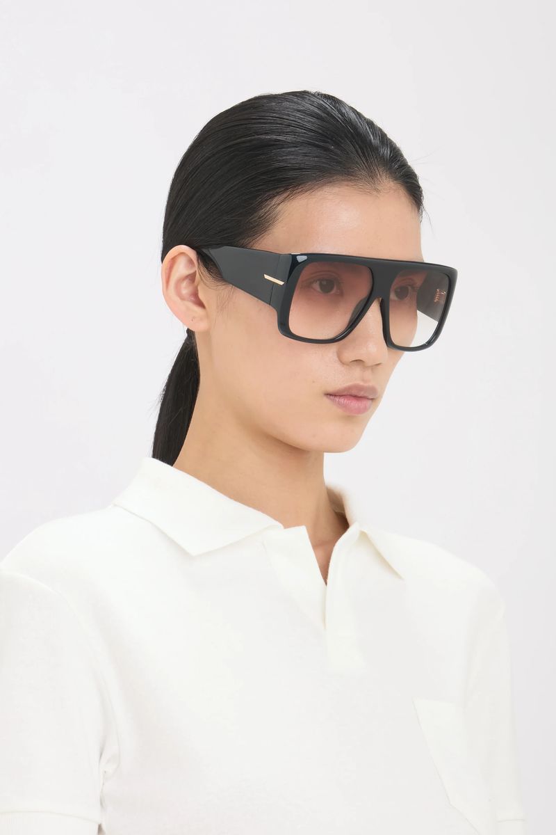 Übergroße, weiche, quadratische Sonnenbrille