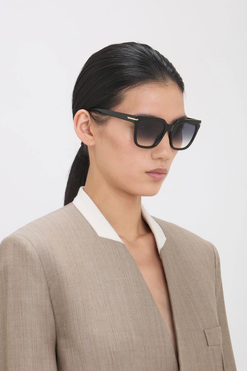 Übergroße quadratische Acetat-Sonnenbrille