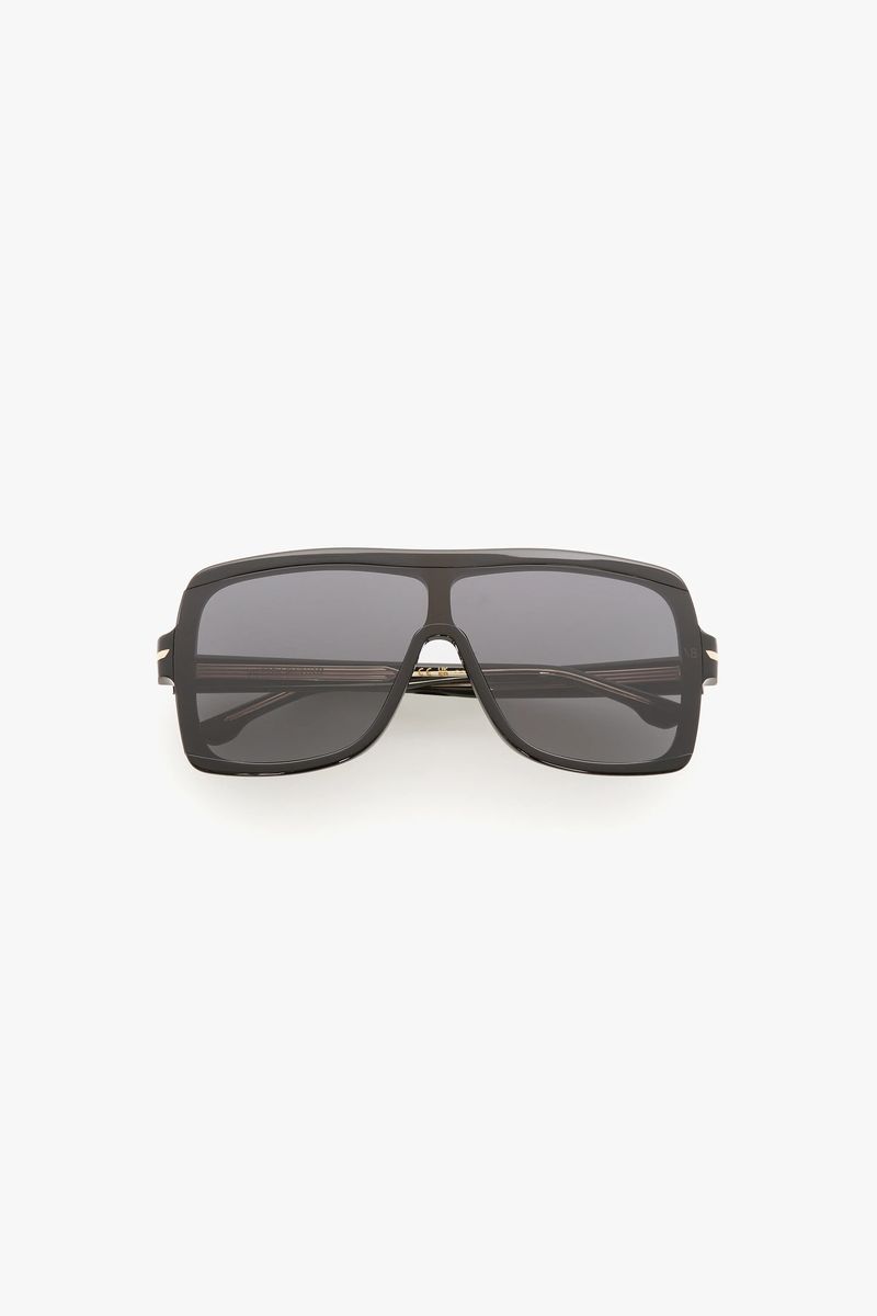Moderne Schwarze Maskenrahmen Sonnenbrille