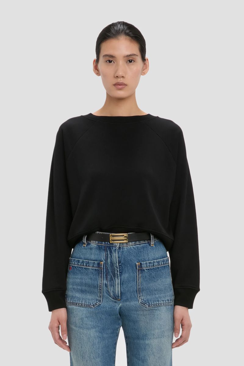 Cropped Langarm Athleisure Sweatshirt