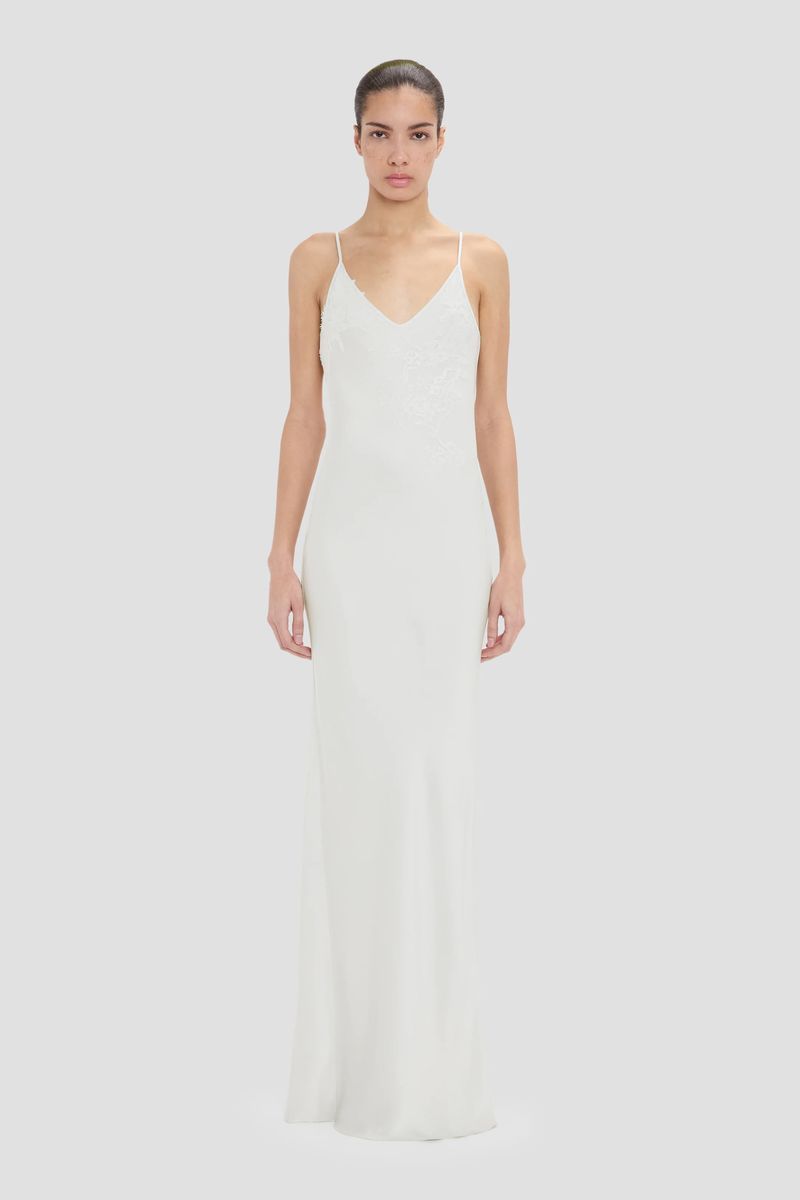 Elegantes Cami-Slipkleid mit Spitzendetail