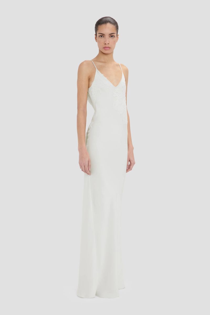 Elegantes Cami-Slipkleid mit Spitzendetail
