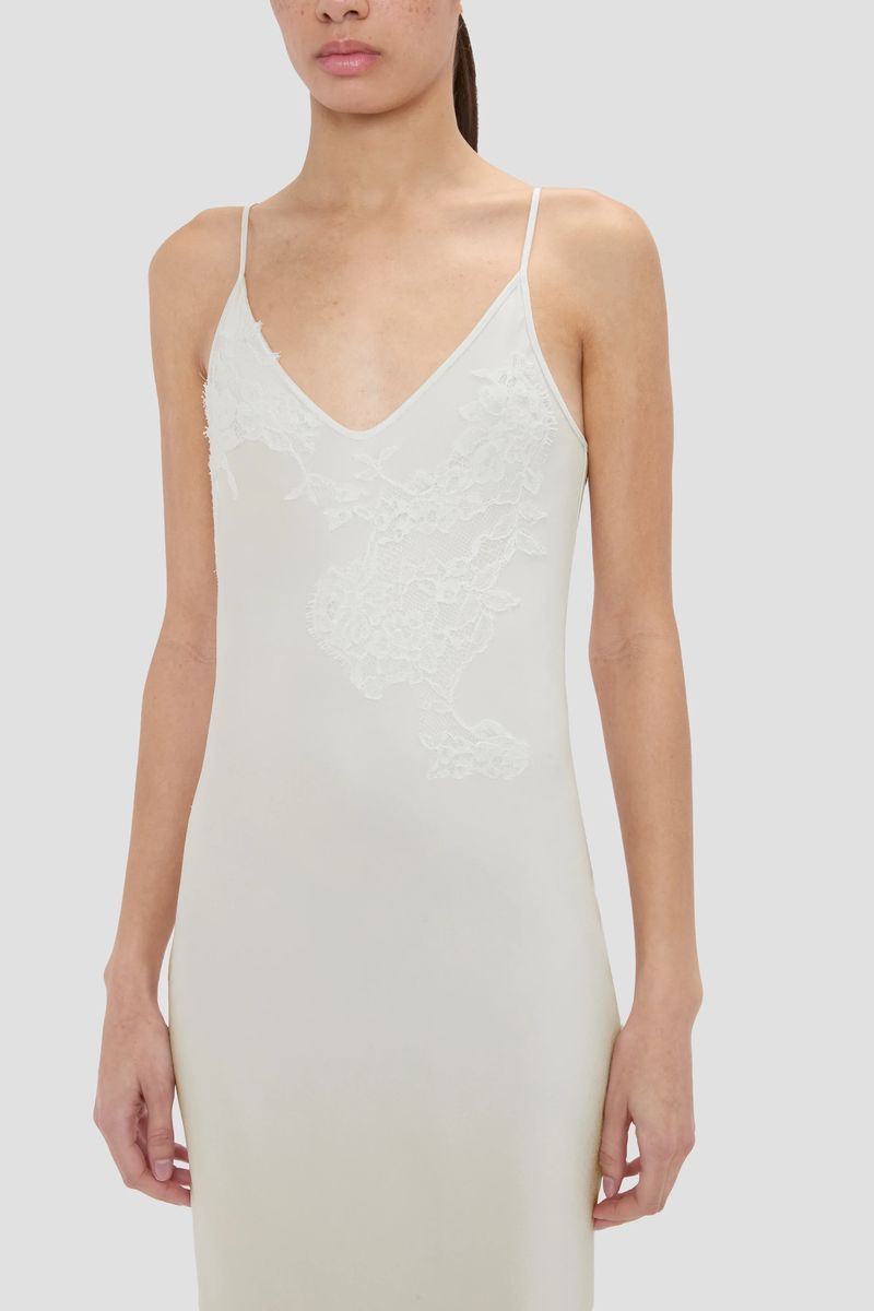 Elegantes Cami-Slipkleid mit Spitzendetail