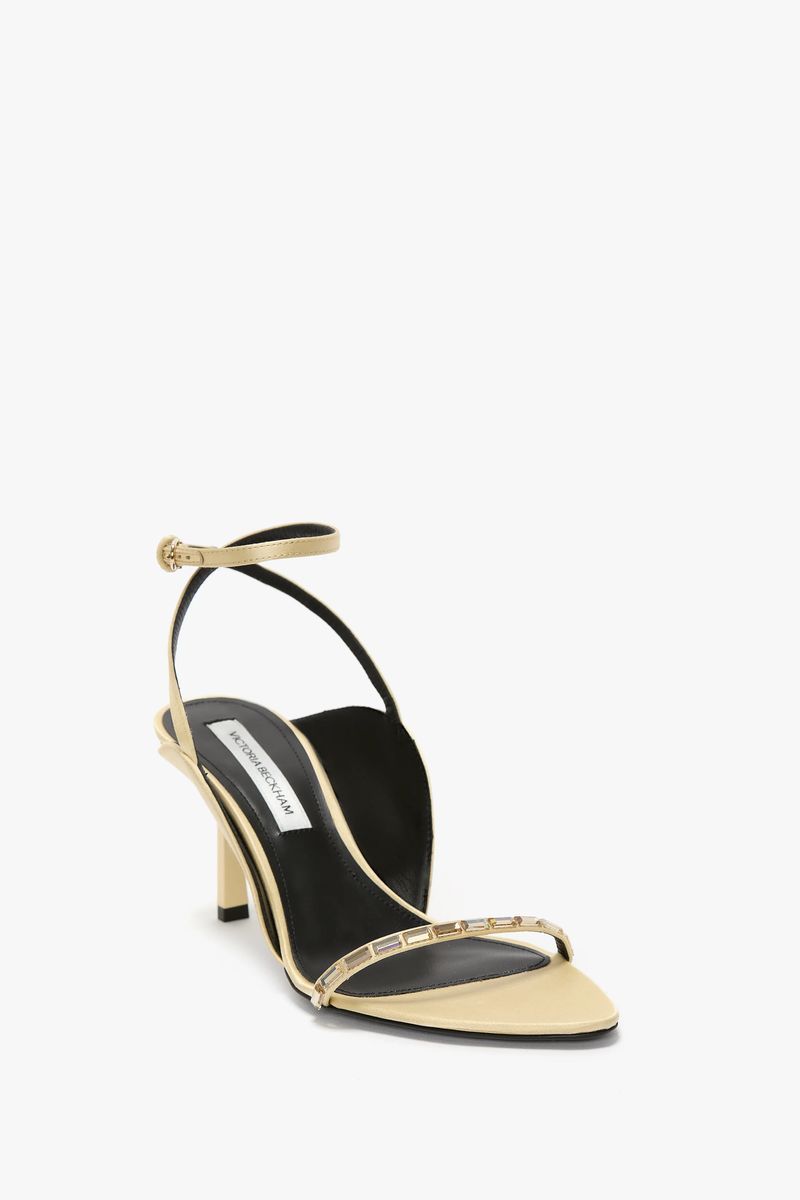Elegante Kristallverzierte Stiletto-Sandale