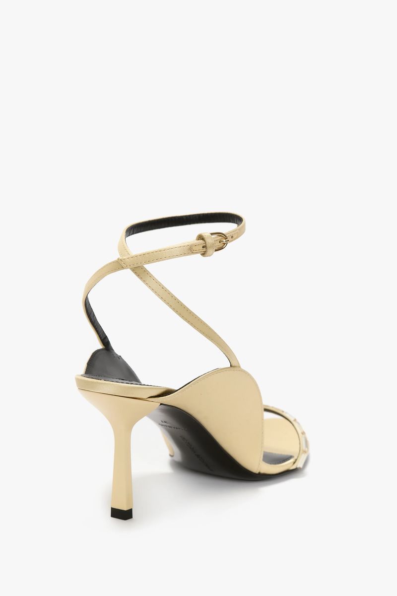 Elegante Kristallverzierte Stiletto-Sandale