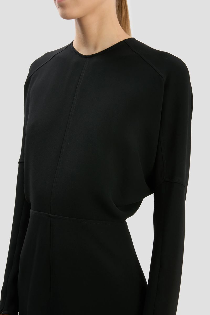 Elegantes Dolmanärmel-Midikleid