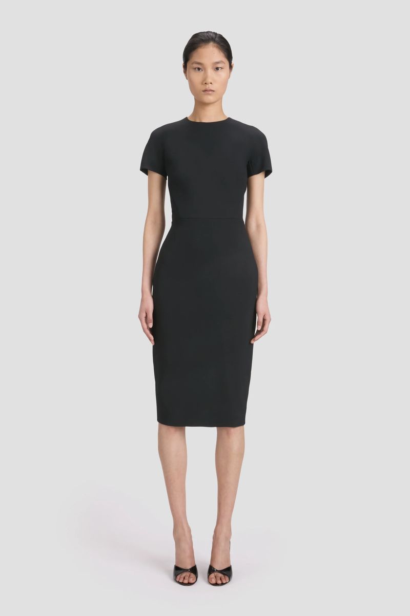 Figurbetontes T-Shirt-Midikleid