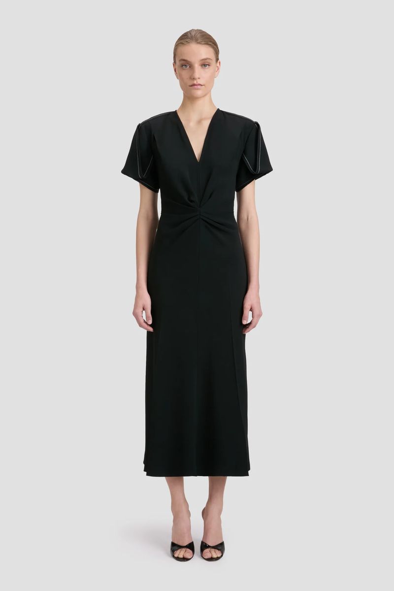 Elegantes Midikleid mit Drehdetail
